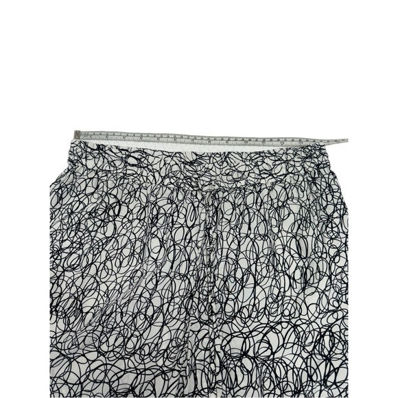 Diane Von Furstenberg BENNETT Silk Printed Pant Scribble Maze Size 4 - Picture 4 of 8